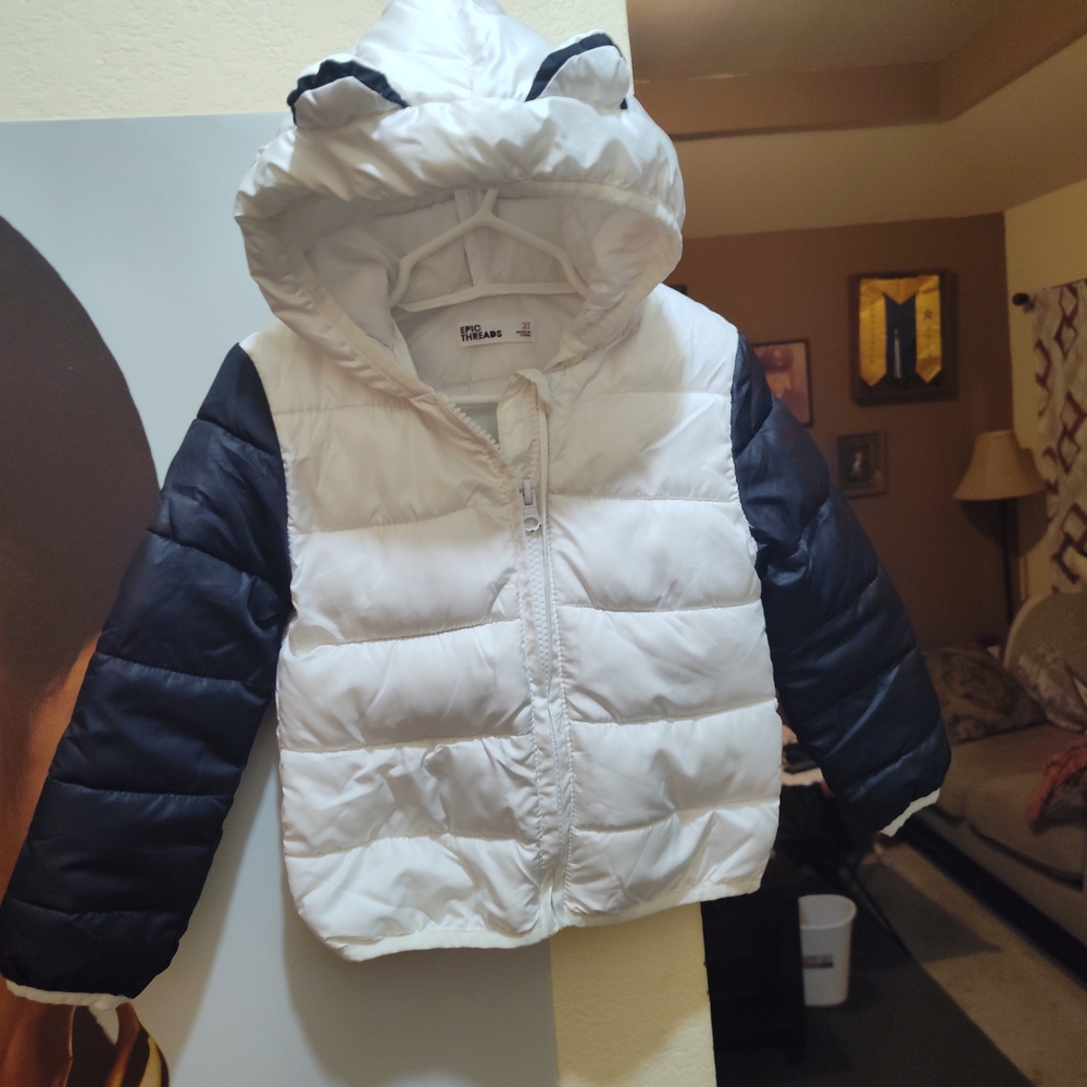Urban Republic Black and White Kids Puffer Jacket